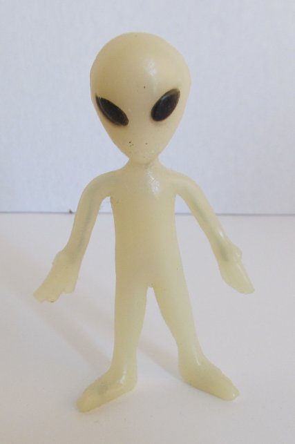 grey alien figurine